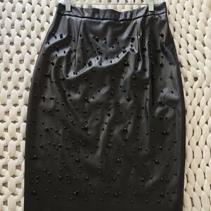 Elegant Black Beaded Skirt